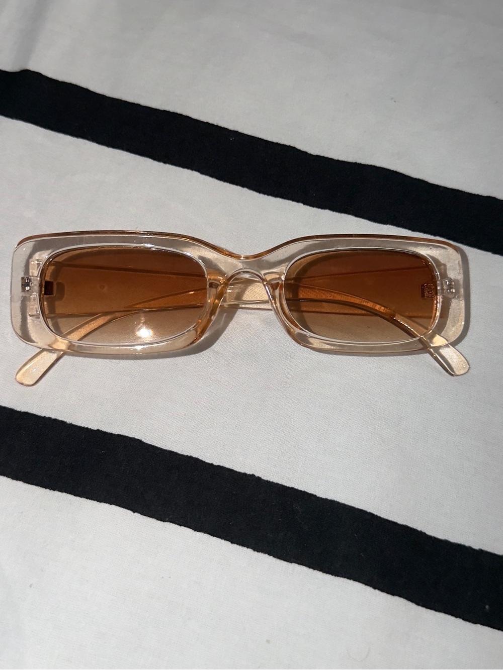 Amber Rectangular Women's Sunglasses - Unbranded